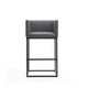 Embassy 38 in. Grey and Black Metal Barstool (Set of 3) MHC-3-BS018-GY