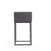 Embassy 38 in. Grey and Black Metal Barstool (Set of 3) MHC-3-BS018-GY