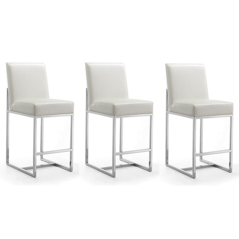Buy Element Counter Stool White Set 3 | Best Prices – Casagear