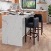 Kingsley 34 in. Black and Dark Walnut Beech Wood Counter Height Bar Stool (Set of 3)