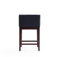 Kingsley 34 in. Black and Dark Walnut Beech Wood Counter Height Bar Stool (Set of 3) MHC-3-CS005-BK