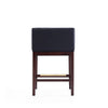 Kingsley 34 in. Black and Dark Walnut Beech Wood Counter Height Bar Stool (Set of 3) MHC-3-CS005-BK