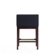 Kingsley 34 in. Black and Dark Walnut Beech Wood Counter Height Bar Stool (Set of 3) MHC-3-CS005-BK