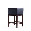 Kingsley 34 in. Black and Dark Walnut Beech Wood Counter Height Bar Stool (Set of 3) MHC-3-CS005-BK