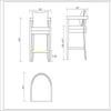 Ritz 34 in. Ivory and Dark Walnut Beech Wood Counter Height Bar Stool (Set of 3) MHC-3-CS006-IV