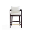 Ritz 34 in. Ivory and Dark Walnut Beech Wood Counter Height Bar Stool (Set of 3) MHC-3-CS006-IV