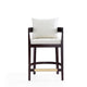 Ritz 34 in. Ivory and Dark Walnut Beech Wood Counter Height Bar Stool (Set of 3) MHC-3-CS006-IV