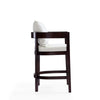 Ritz 34 in. Ivory and Dark Walnut Beech Wood Counter Height Bar Stool (Set of 3) MHC-3-CS006-IV