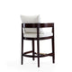 Ritz 34 in. Ivory and Dark Walnut Beech Wood Counter Height Bar Stool (Set of 3) MHC-3-CS006-IV