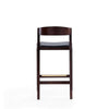 Klismos 36.75 in. Black and Dark Walnut Beech Wood Counter Height Bar Stool (Set of 3) MHC-3-CS007-BK