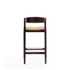 Klismos 36.75 in. Camel and Dark Walnut Beech Wood Counter Height Bar Stool (Set of 3) MHC-3-CS007-CL