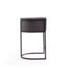 Cosmopolitan 33.8 in. Pebble and Black Metal Counter Height Bar Stool (Set of 3) MHC-3-CS008-PE