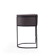 Cosmopolitan 33.8 in. Pebble and Black Metal Counter Height Bar Stool (Set of 3) MHC-3-CS008-PE