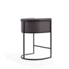 Cosmopolitan 33.8 in. Pebble and Black Metal Counter Height Bar Stool (Set of 3) MHC-3-CS008-PE