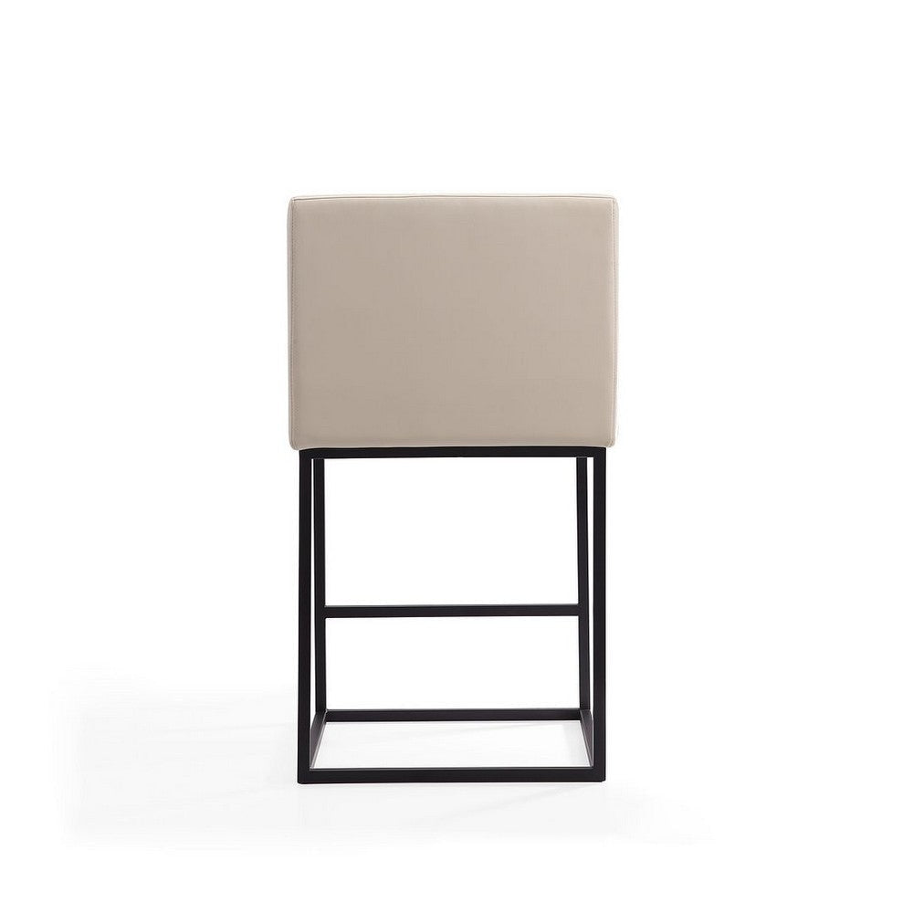 Ambassador 38 in. Cream and Black Metal Counter Height Bar Stool (Set of 3) MHC-3-CS010-CR