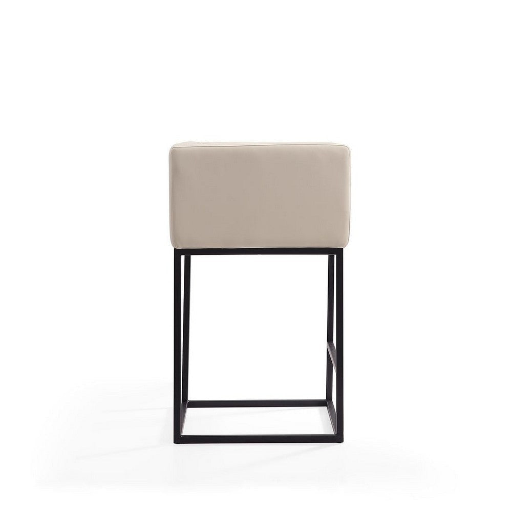Embassy 34 in. Cream and Black Metal Counter Height Bar Stool (Set of 3) MHC-3-CS011-CR