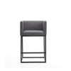 Embassy 34 in. Grey and Black Metal Counter Height Bar Stool (Set of 3) MHC-3-CS011-GY