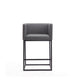 Embassy 34 in. Grey and Black Metal Counter Height Bar Stool (Set of 3) MHC-3-CS011-GY
