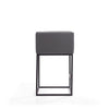 Embassy 34 in. Grey and Black Metal Counter Height Bar Stool (Set of 3) MHC-3-CS011-GY