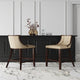 Fifth Ave 39.5 in. Cream and Dark Walnut Beech Wood Counter Height Bar Stool (Set of 3)