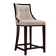Fifth Ave 39.5 in. Cream and Dark Walnut Beech Wood Counter Height Bar Stool (Set of 3) MHC-3-CS012-CR