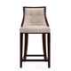 Fifth Ave 39.5 in. Cream and Dark Walnut Beech Wood Counter Height Bar Stool (Set of 3) MHC-3-CS012-CR