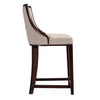 Fifth Ave 39.5 in. Cream and Dark Walnut Beech Wood Counter Height Bar Stool (Set of 3) MHC-3-CS012-CR