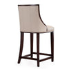Fifth Ave 39.5 in. Cream and Dark Walnut Beech Wood Counter Height Bar Stool (Set of 3) MHC-3-CS012-CR
