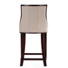 Fifth Ave 39.5 in. Cream and Dark Walnut Beech Wood Counter Height Bar Stool (Set of 3) MHC-3-CS012-CR
