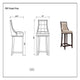 Fifth Avenue Faux Leather Counter Stool in Light Grey (Set of 3) MHC-3-CS012-LG