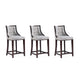 Fifth Avenue Faux Leather Counter Stool in Light Grey (Set of 3)