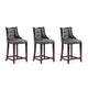 Fifth Avenue Faux Leather Counter Stool in Pebble Grey (Set of 3)