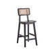 Versailles Counter Stool in Black and Natural Cane - Set of 3 MHC-3-CSCA01-BK
