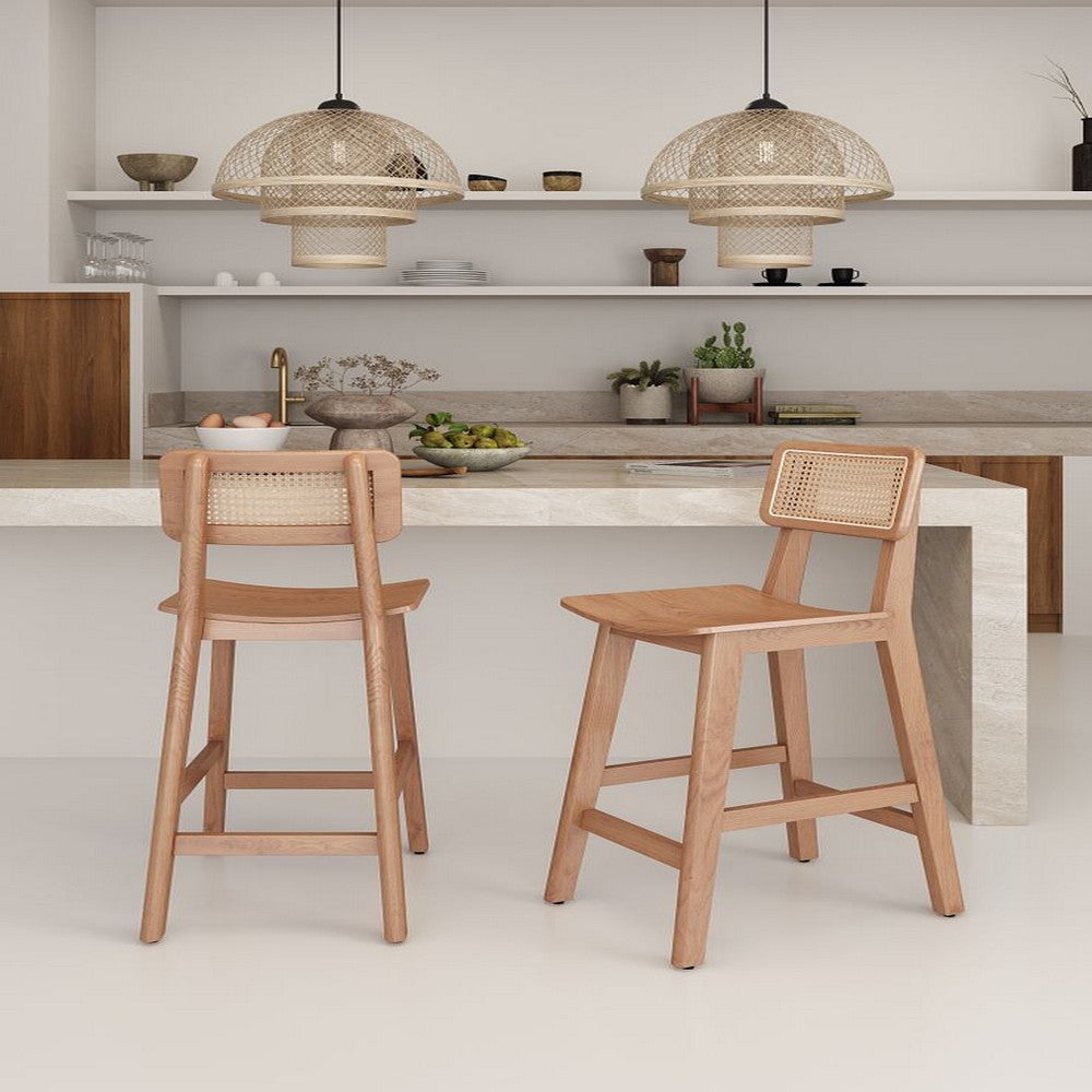 Versailles Counter Stool in Nature Cane - Set of 3