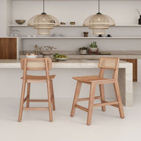 Versailles Counter Stool in Nature Cane - Set of 3