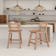 Versailles Counter Stool in Nature Cane - Set of 3