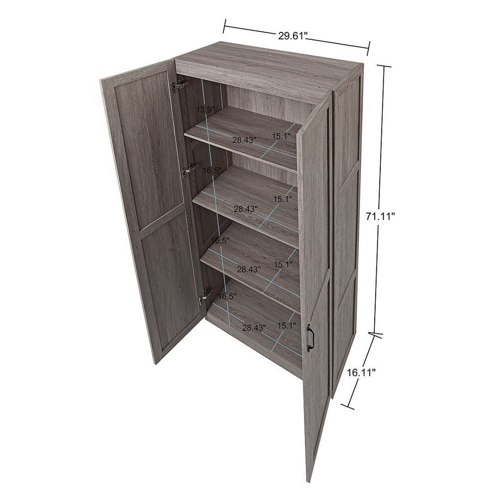 Hopkins Modern Storage Closet 3.0 in Grey MHC-3GLF-GY