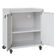 Fortress Textured Metal 31.5’’ Garage Mobile Cabinet with 2 Adjustable Shelves in White MHC-3GMCC-WH