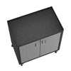 Fortress Textured Metal 31.5’’ Garage Mobile Cabinet with 2 Adjustable Shelves in Grey MHC-3GMCC