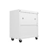 Fortress Textured Metal 31.5’’ Garage Mobile Chest with 3 Full Extension Drawers in White MHC-4GMCC-WH