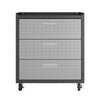 Fortress Textured Metal 31.5’’ Garage Mobile Chest with 3 Full Extension Drawers in Grey MHC-4GMCC