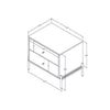 Jasper Nightstand with Steel Gold Legs in Grey Gloss MHC-51352