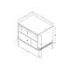 Jasper Nightstand with Steel Gold Legs in Grey Gloss MHC-51352