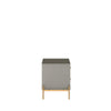 Jasper Nightstand with Steel Gold Legs in Grey Gloss MHC-51352