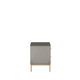 Jasper Nightstand with Steel Gold Legs in Grey Gloss MHC-51352
