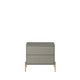 Jasper Nightstand with Steel Gold Legs in Grey Gloss