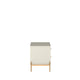 Jasper Nightstand with Steel Gold Legs in Off White Matte MHC-51353