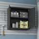 Fortress 30’’ Floating Textured Metal Garage Cabinet with Adjustable Shelves in Charcoal Grey MHC-5GMC-CH