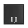 Fortress 30" Floating Textured Metal Garage Cabinet with Adjustable Shelves in Charcoal Grey