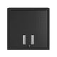 Fortress 30" Floating Textured Metal Garage Cabinet with Adjustable Shelves in Charcoal Grey